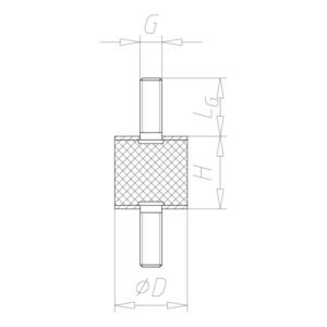 Wurth RUBBER METAL BUFFER TYPE A BUFR RBR MET A 50X30 M10 (4 pack)