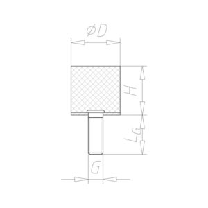 Wurth RUBBER METAL BUFFER TYPE D BUFR RBR MET D 50X30 M10 (4 pack)