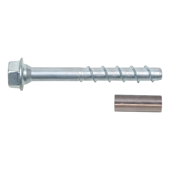 Wurth CONCRETE SCREW W BS T TEMPORARY CONCSCR W BS T FLG A2K WS24 15 14X130 (25 pack) - Image 2