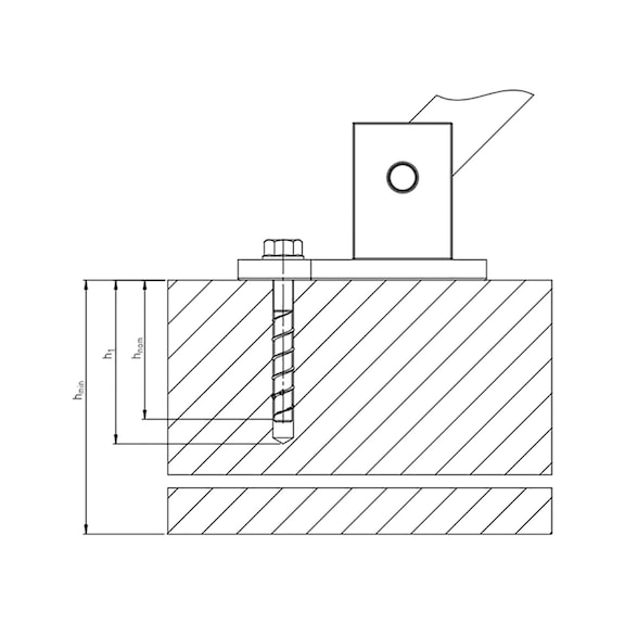 Wurth CONCRETE SCREW W BS T TEMPORARY CONCSCR W BS T A2K WS21 35 14X150 (25 pack) - Image 5