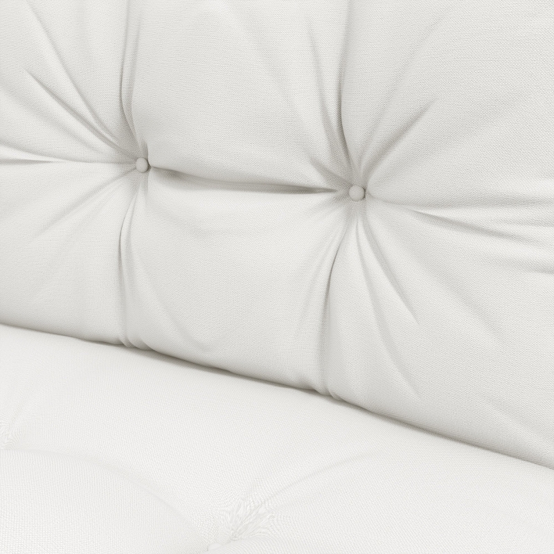 Best 2-Piece Seat Cushions Back Pillows Replacement, Patio Chair Cushions Set for Indoor Outdoor, White - Image 9