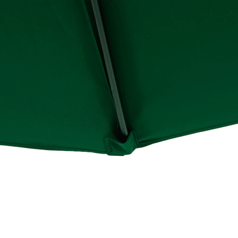 Best 3(m) Half Parasol, Semi Round Umbrella with Metal Frame, Crank Handle for Balcony, Garden, Green - Image 8