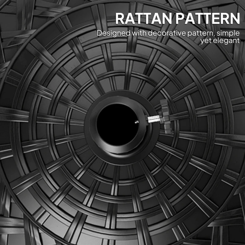 Best 12kg Garden Parasol Base, Round Resin Garden Umbrella Base, Heavy Duty Parasol Stand for 38mm or 48mm Outdoor Umbrella Poles, Black - Image 6