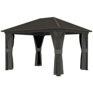 Best 3.6 x 3(m) Aluminium Frame Hardtop Gazebo, with Accessories