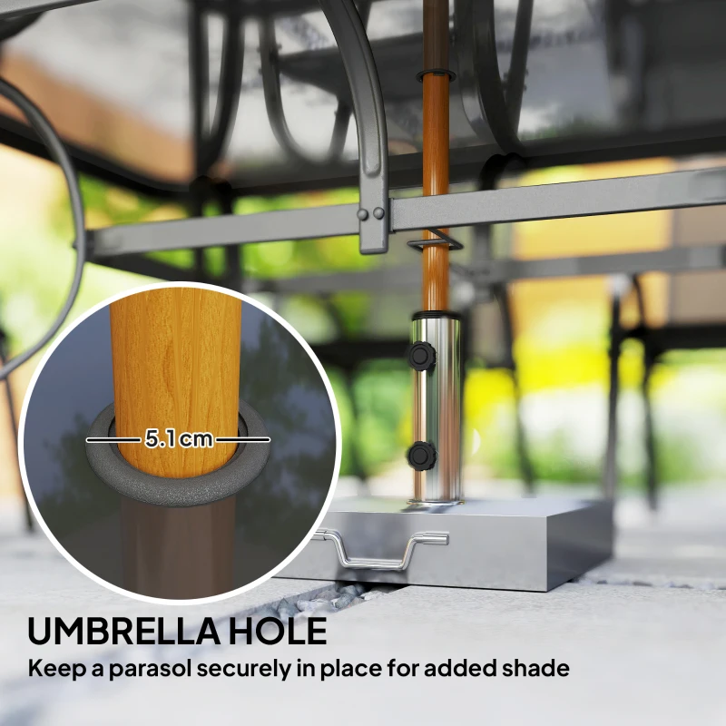 Best Seven-Piece Outdoor Dining Set - Charcoal Grey - Image 5