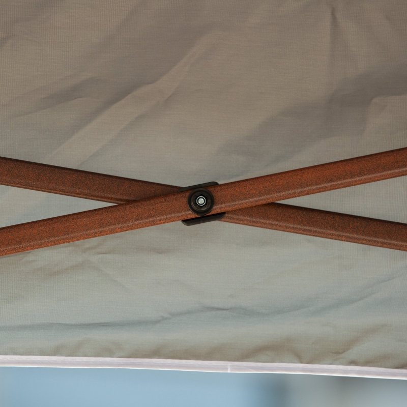 Best 3 x 3(m) Pop Up Gazebo, Double-roof Garden Tent with Netting and Carry Bag, Party Event Shelter for Outdoor Patio, Dark Grey - Image 11