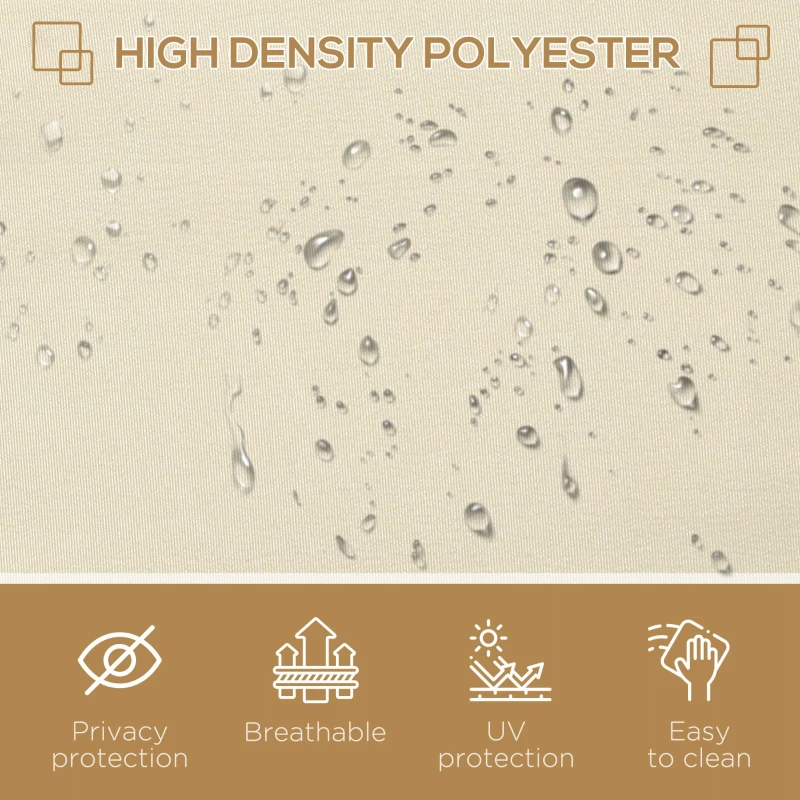 Best Retractable Sun Side Awning Screen Fence Patio Garden Wall Balcony Screening Panel Outdoor Blind Privacy Divider (3x2M, Cream) - Image 5