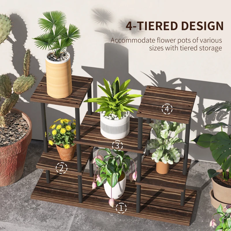 Best Four-Tier Wooden Shelf Plant Stand - Image 4