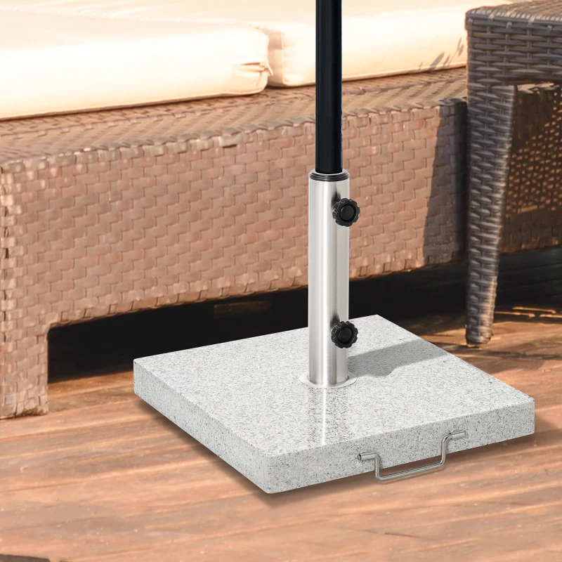 Best 25kg Garden Umbrella Base Durable Parasol Holder Patio Furniture Outdoor Sunshade Marble Stand - Image 2