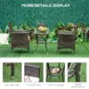 Best Three-Piece Rattan Chair Set, with Cushions - Brown - Image 6
