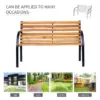 Best Garden Bench, 122Lx60Wx80H cm-Steel/Wood - Image 6