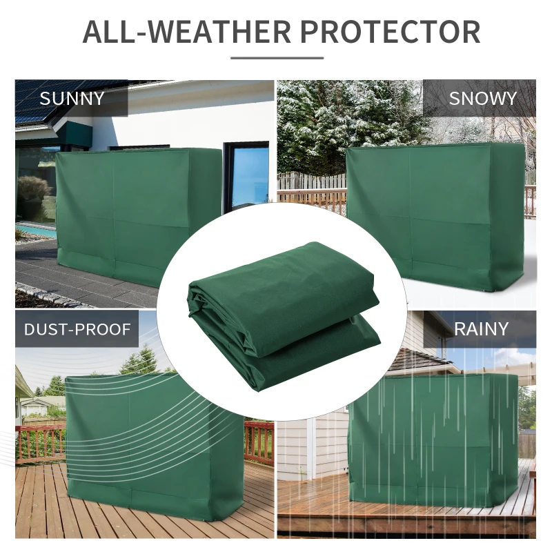 Best 3-Seat Outdoor Garden Swing Chair Protective Cover Water UV Resistant, 240L x 133Wcm, Green - Image 4