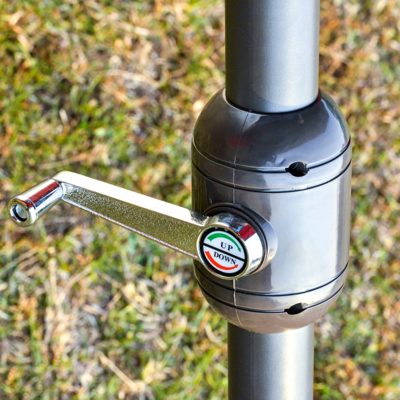 Best 4.6M Sun Umbrella Canopy Double-sided Crank Sun Shade w/ Cross Base Green - Image 10