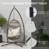 Best Hammock Chair Stand Only, Hanging Chair Stand with X-Shape Base, Heavy Duty Steel Single Hammock Egg Swing Frame for Indoor Outdoor, 150 KG Load Capacity Black - Image 8