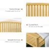 Best 2 Seater Wooden Garden Bench with Armrest, Outdoor Furniture Chair for Park, Balcony, Orange - Image 6