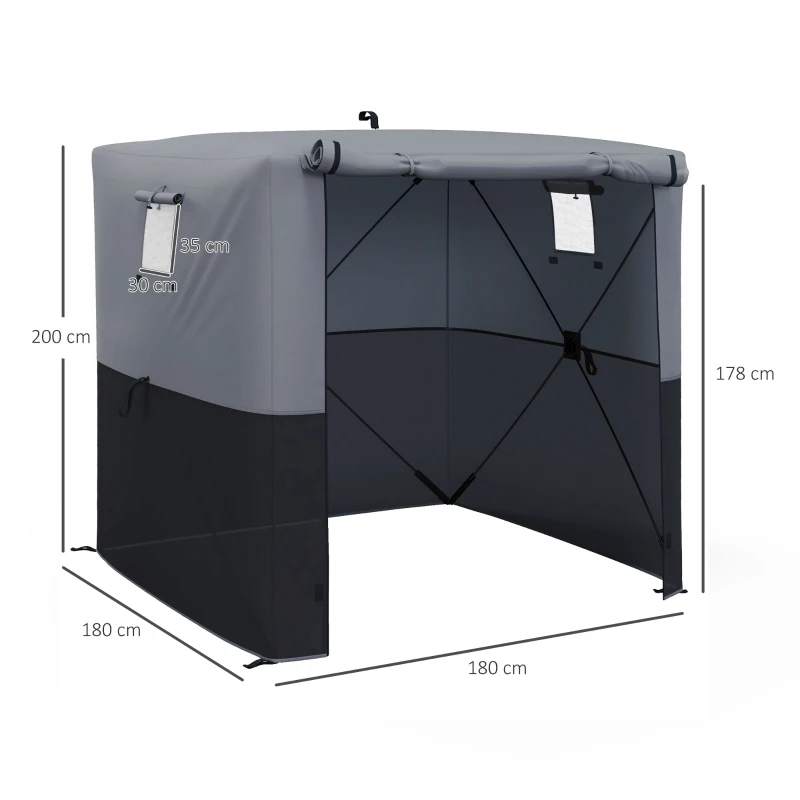Best 2 x 2m Pop-Up Gazebo, with Accessories - Black - Image 3