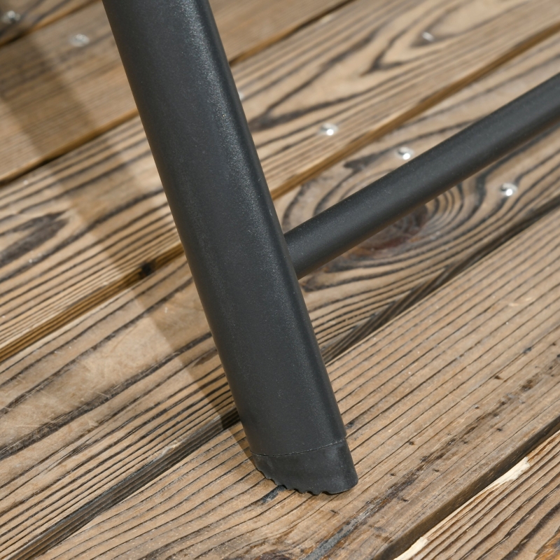 Best 4 Seater Rattan Dining Set, Rattan Garden Furniture Set with Parasol Hole, Outdoor Dining Table and Chairs with 4 Armchairs, Round Glass Top Table for Patio, Balcony, Mixed Grey - Image 9