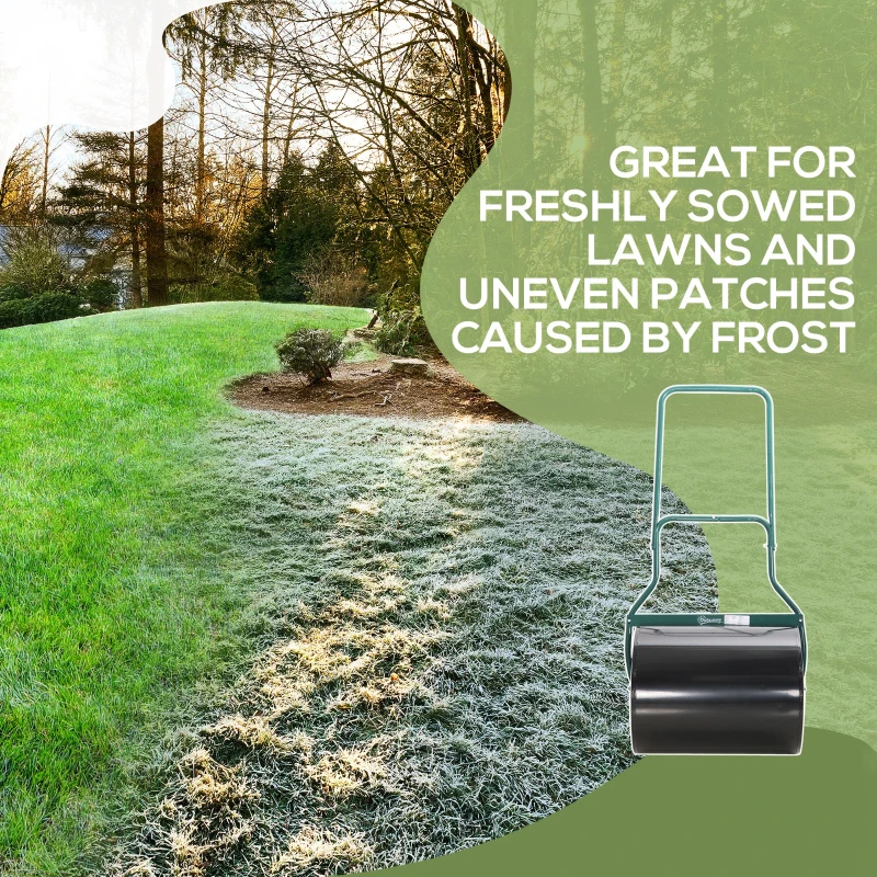 Best φ50cm Steel Garden Lawn Roller Push Pull w/ Fillable Cylinder Water Sand Plug Lawn Flatten Seed Sow Rolling Drum w/ Handle - Image 5