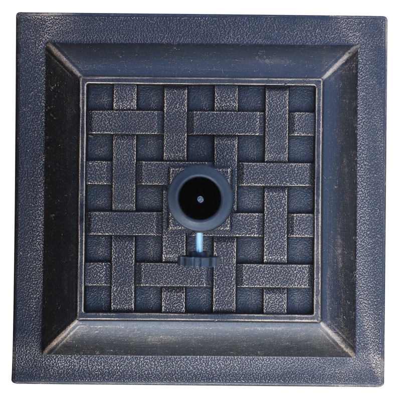 Best 9kg Square Garden Parasol Base Holder Resin Outdoor Market Umbrella Stand with Adjustable Coupler, Bronze - Image 16