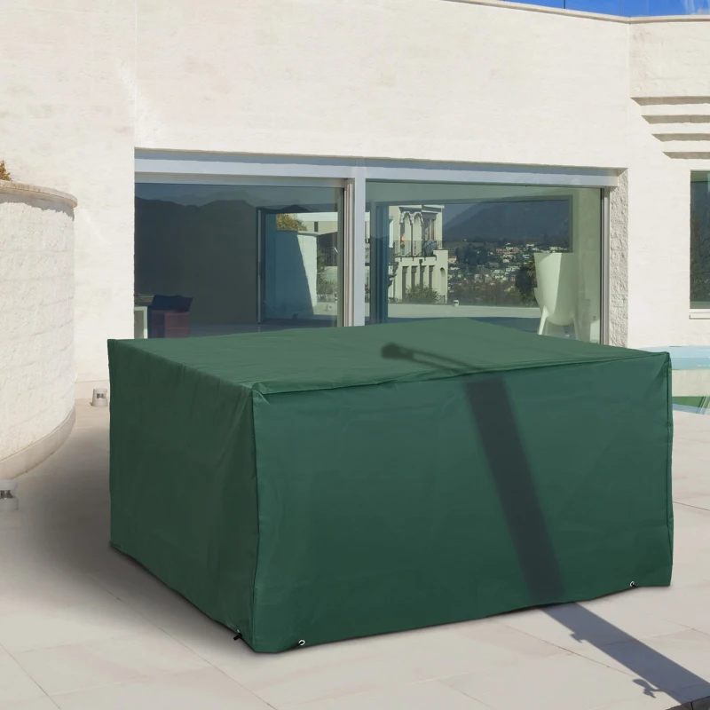 Best Outdoor Garden Furniture Cover Waterproof, Anti-UV 600D Heavy Duty Oxford Fabric Patio Furniture Cover for Rectangular Sofa Table Set, Green, 135 x 135 x 75 cm - Image 2