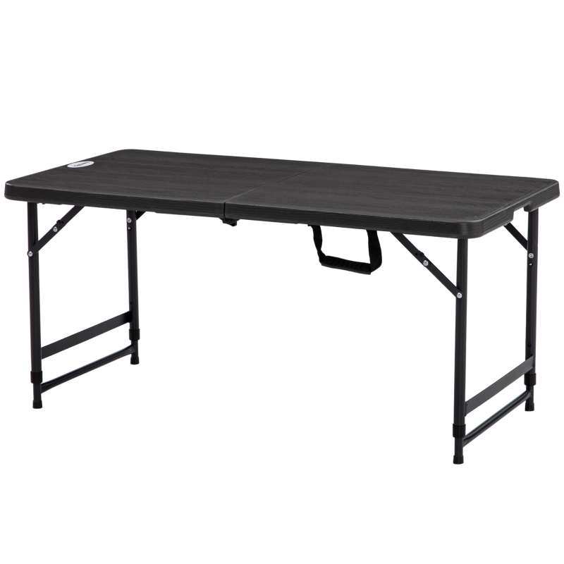 Best Foldable Patio Dining Table for 4, Height Adjustable Outdoor Table for Garden, Lawn, Dark Grey - Image 11