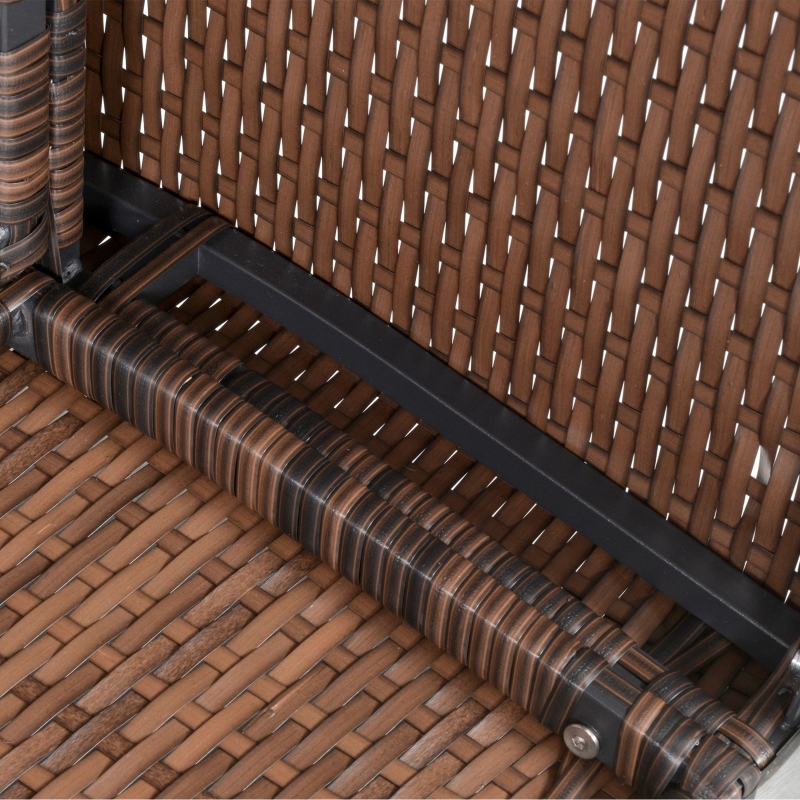 Best Six-Piece Rattan Sofa Set, with Glass-Top Table - Mixed Brown - Image 9