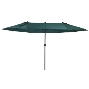 Best 4.6m Garden Parasol Double-Sided Sun Umbrella Patio Market Shelter Canopy Shade Outdoor Green