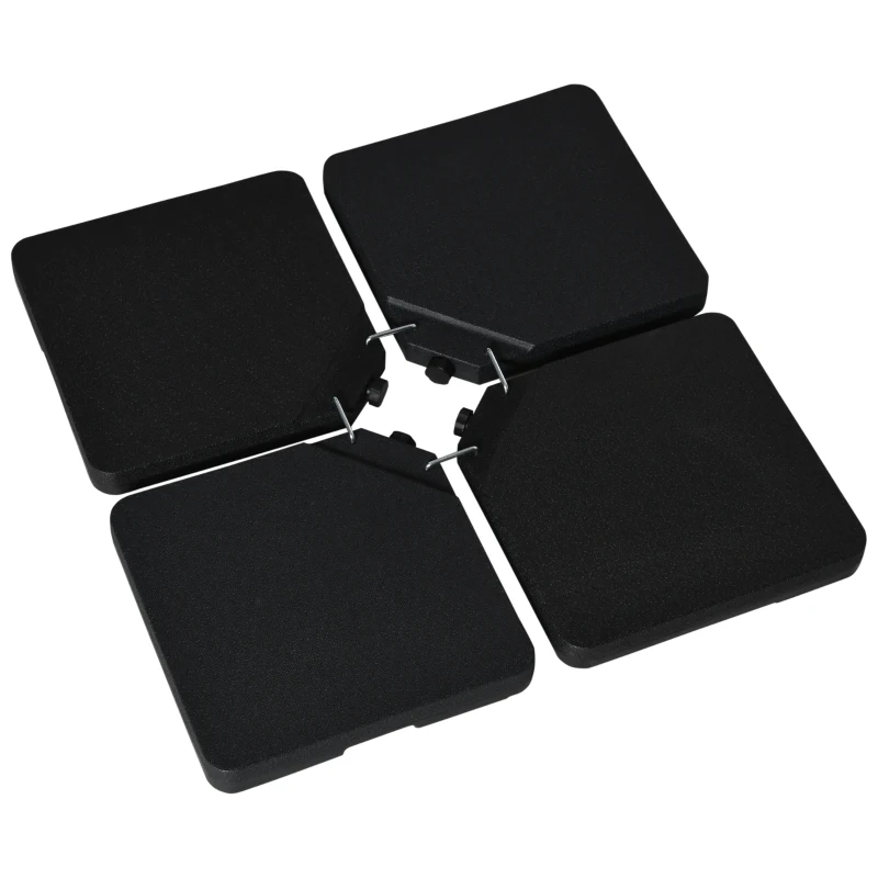 Best Four-Piece Plastic Cantilever Parasol Base - Black