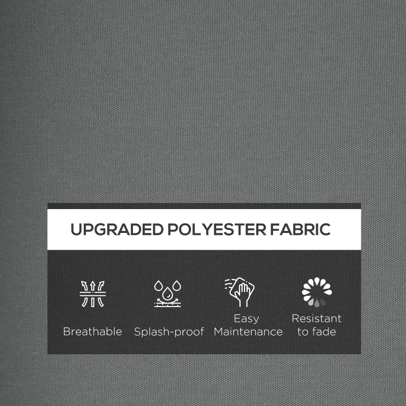 Best 2-Piece Back and Seat Cushion Pillows Replacement, Fabric and PE Rattan Patio Chair Cushions Set, Grey - Image 4