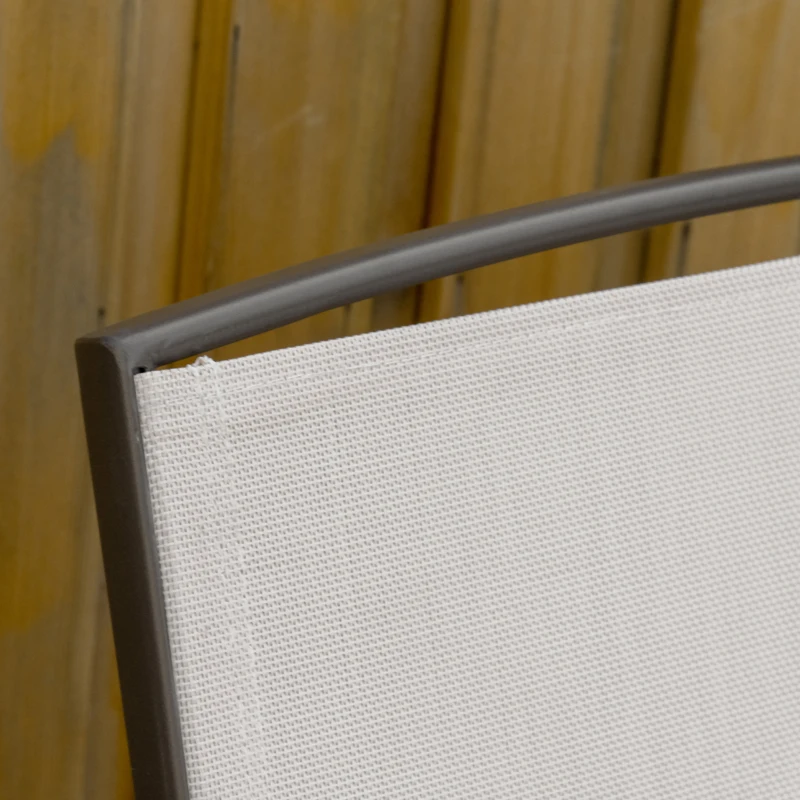 Best 2 Seats Garden Glider Bench, Metal Frame Loveseat with Glass Top Centre Table, Porch Rocking Glider for 2 Person, for Deck, Patio, Brown/ Khaki - Image 8