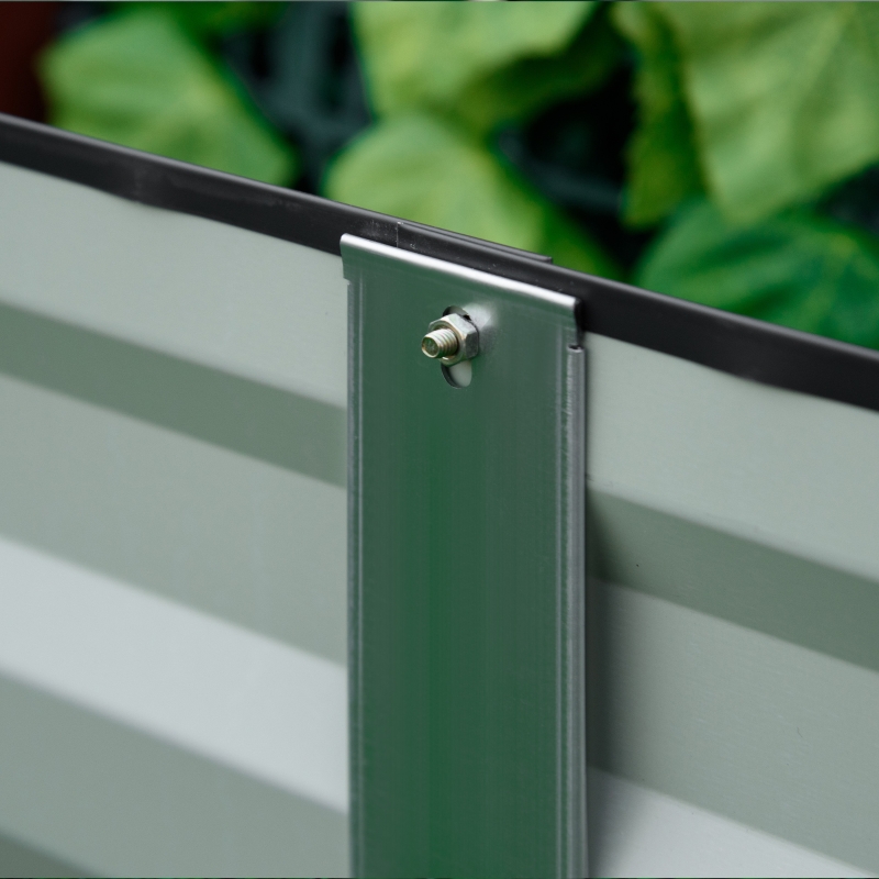 Best Metal Raised Garden Bed Planter Box Outdoor Planters for Growing Flowers, Herbs, Grey, 241x90.5x30cm - Image 10