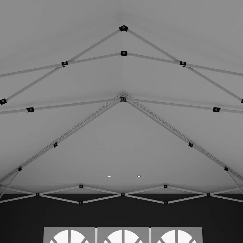 Best 3 x 6 m Pop Up Gazebo with Sides and Windows, Height Adjustable Wedding Camping Party Tent Canopy Marquee with Storage Bag for Garden, Event, Black - Image 8