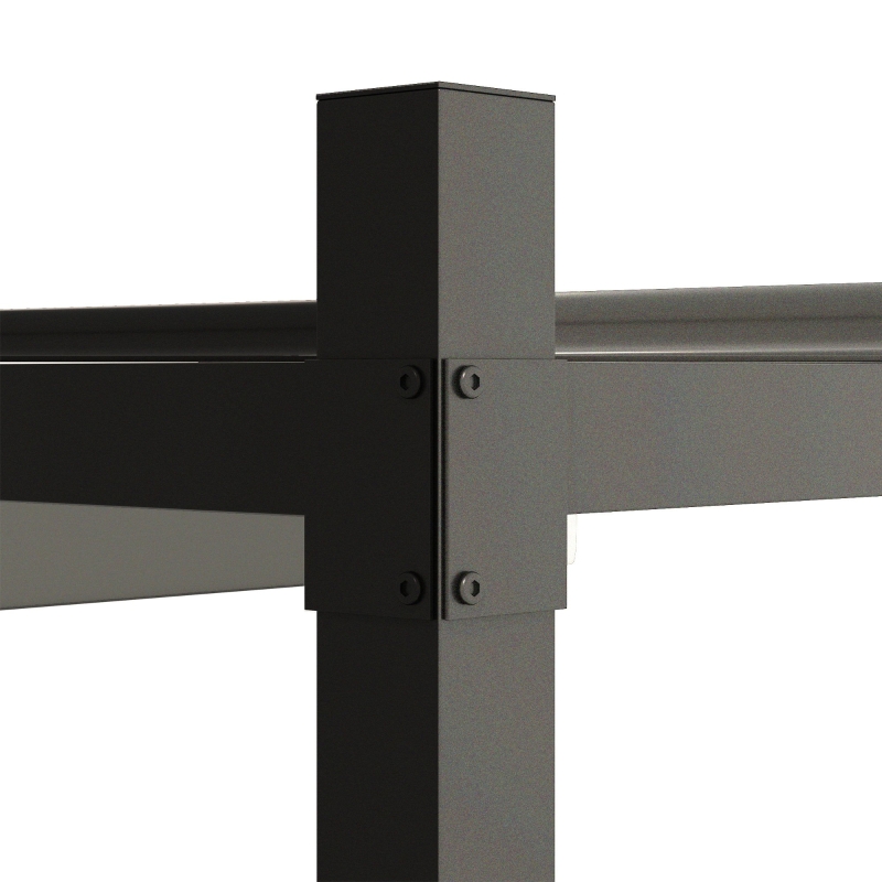 Best 3 x 3(m) Metal Pergola with Retractable Roof and Magnetic Fixture, Outdoor Gazebo Garden Pergola Kit Sun Shade Canopy, UPF30+, 80mm Metal Column, Grey - Image 9