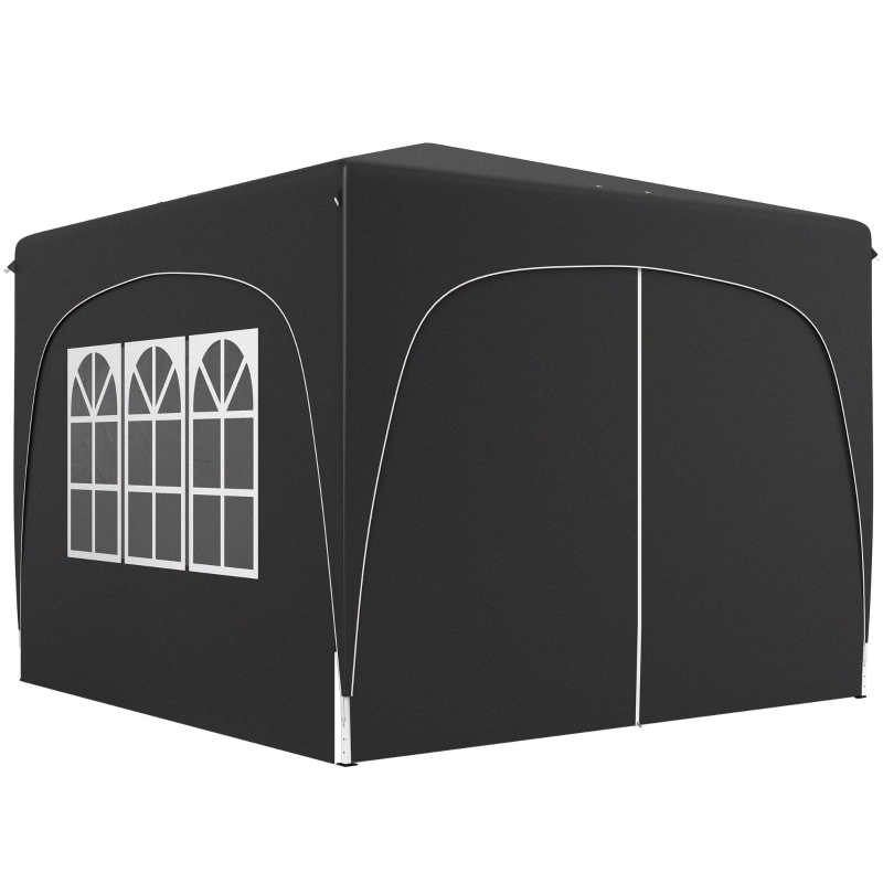Best 3 x 3m Pop-Up Gazebo Shelter, with Accessories - Black - Image 11