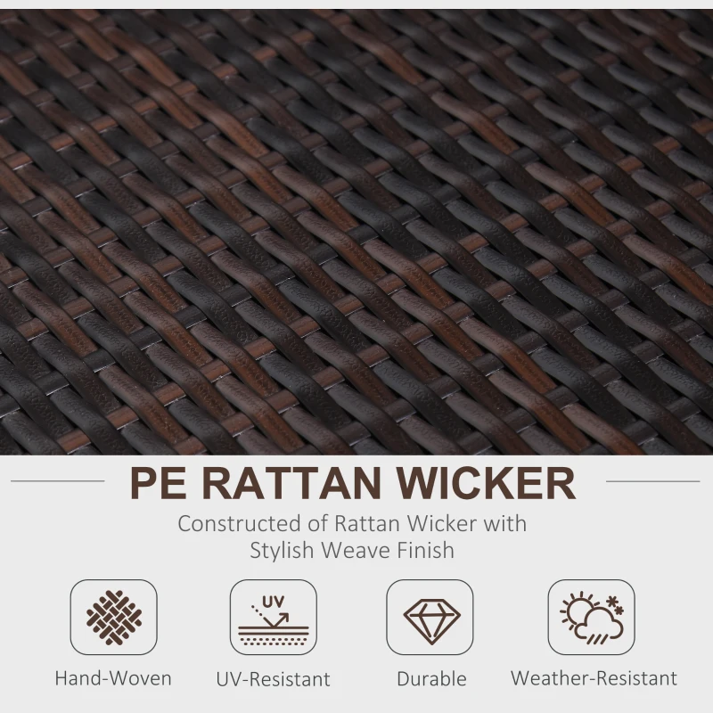 Best 6-Seater Rattan Sofa Furniture Set W/Cushions, Steel Frame-Brown - Image 4