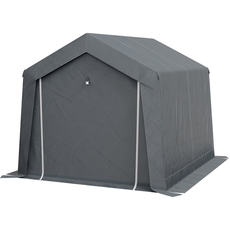 Best 3.6 x 2.1m Portable Outdoor Shed, with Window - Dark Grey - Image 11
