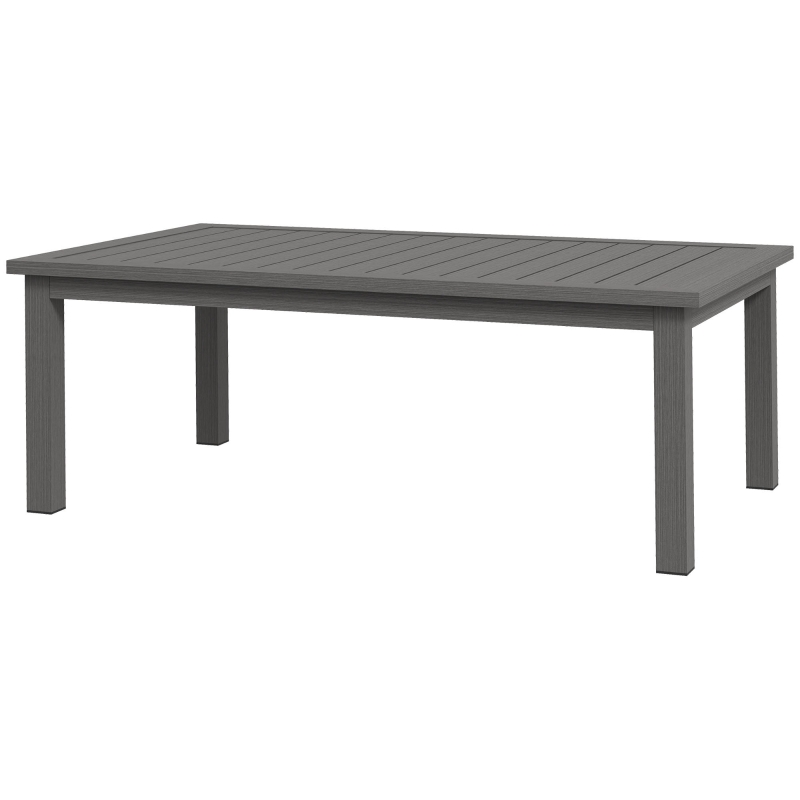 Best 100cm x 60cm Aluminium Outdoor Coffee Table - Brown - Image 11