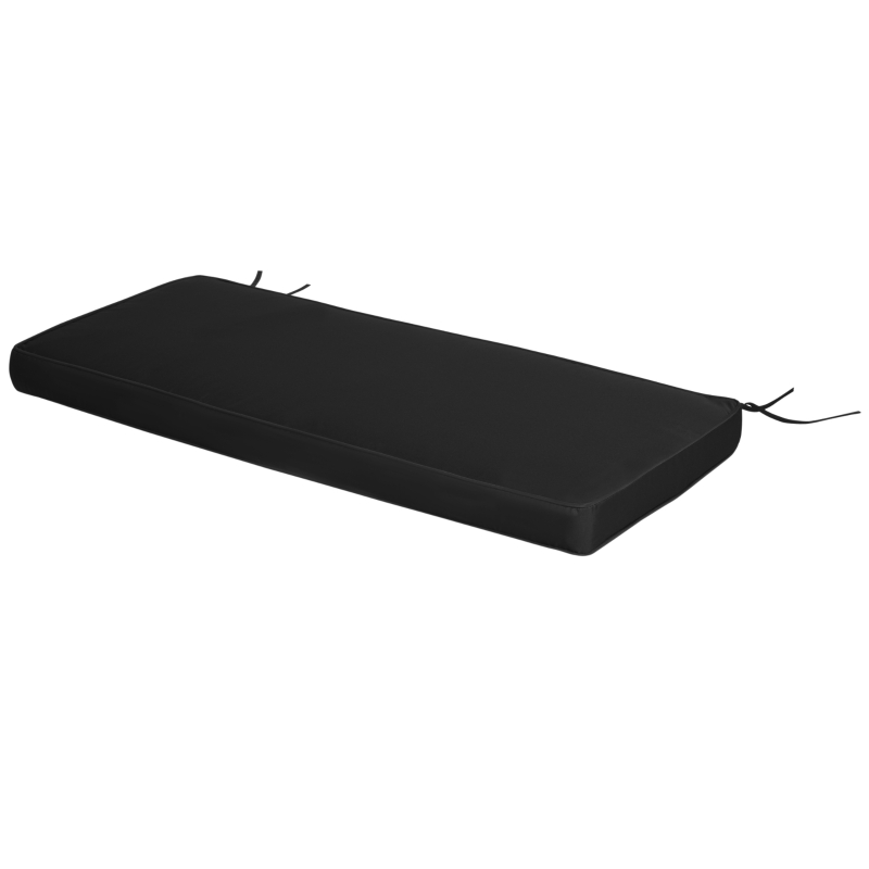 Best Garden Bench Cushion 2 Seater Loveseat Seat Pad for Patio Swing Furniture for Indoor & Outdoor Use, 120 x 50 x 8 cm, Black - Image 11