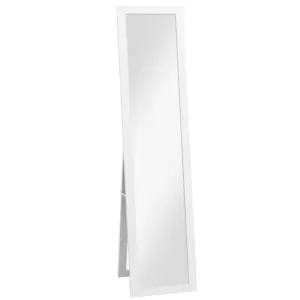Best Rustic Full Length Mirror, Hanging and Freestanding Floor Mirror, Farmhouse Decorative Wall Mirror, for Living Room, Bedroom, 157 cm, White