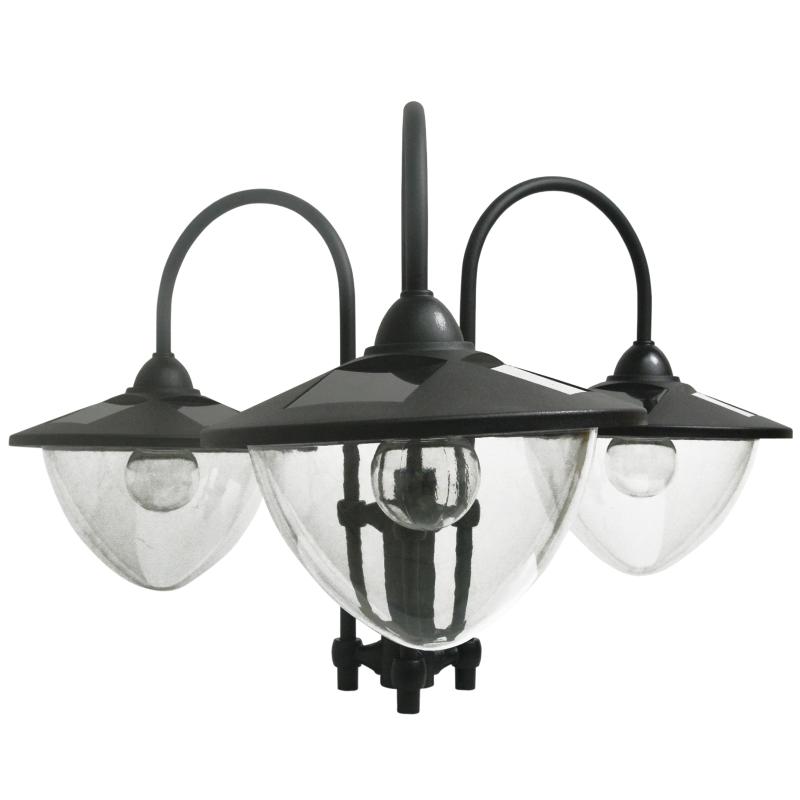 Best 189cm 3-head Solar Lamp Post, Street Light with Planter, Automatic-on, 6 Hour Max Outdoor Ready LED Lighting, Black - Image 9