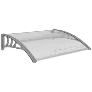 Best Door Canopy Awning Outdoor Window Rain Shelter Cover for Front/Back Door Porch Clear 100 x 75cm