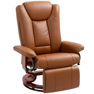 Best Faux Leather Recliner Chair - Brown