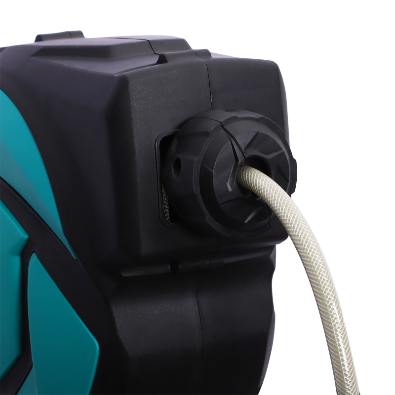 DURHAND 10m Garden Auto Hose Reel Wall Mounted Retractable 7 Patterns Spray Nozzle - Image 9