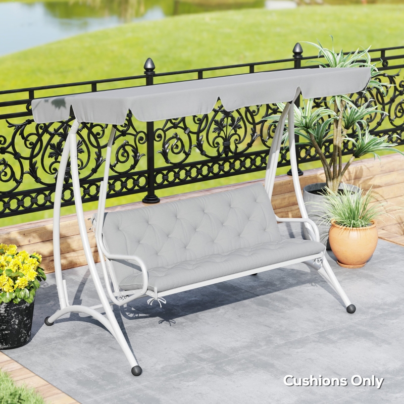 Best Three-Seater Bench Cushion - Light Grey - Image 10