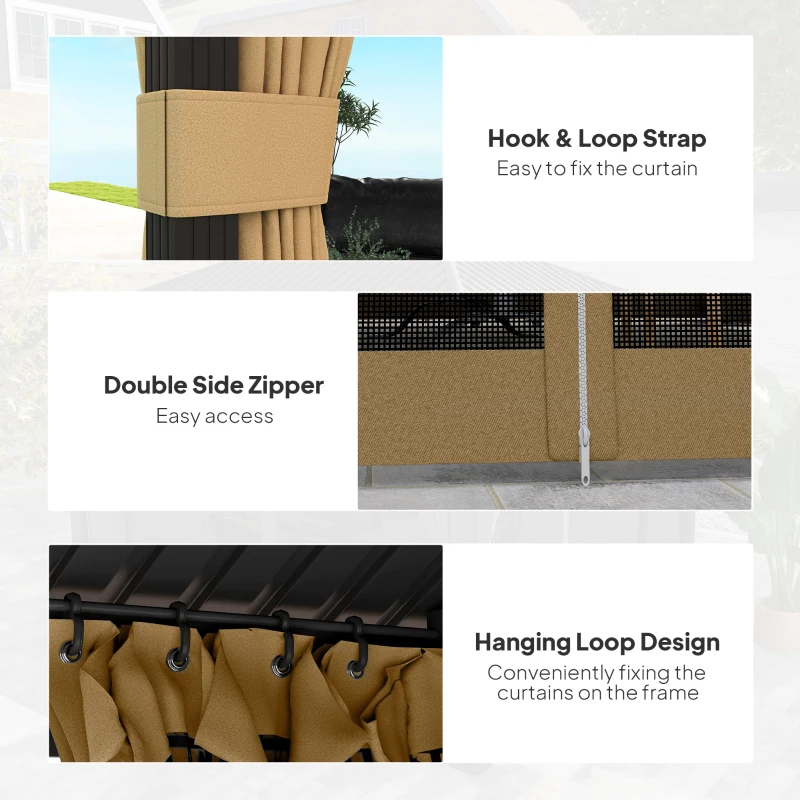 Best 3.6 x 3(m) Aluminium Frame Hardtop Gazebo, with Accessories - Image 6