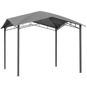 Best 3x3(m) Outdoor Gazebo Garden Pavilion Sunshade Canopy Tent with Steel Frame, Grey