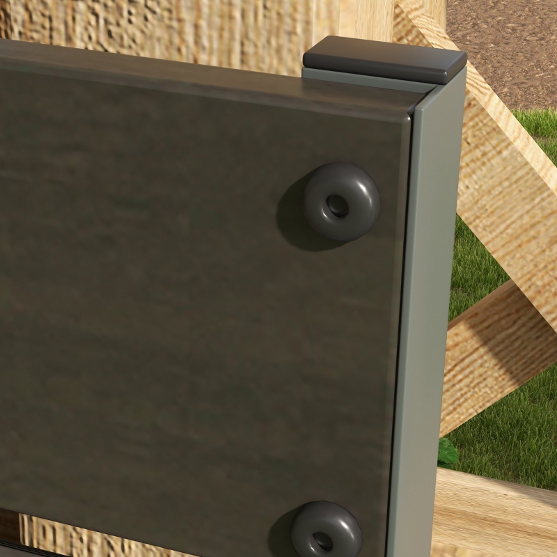 Best Raised Bed for Garden, Planter with Trellis for Climbing Plants, Vines, Planter Box with Drainage Gap, Black - Image 9