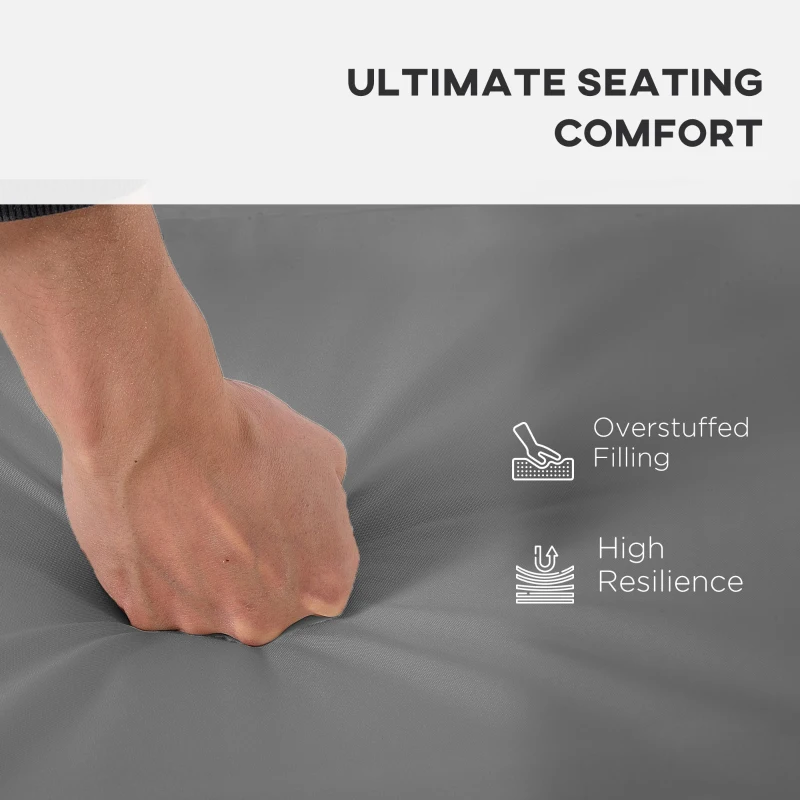 Best Outdoor Seat Cushion Pads for Rattan Furniture, 3 PCs Garden Furniture Cushions, Dark Grey - Image 6