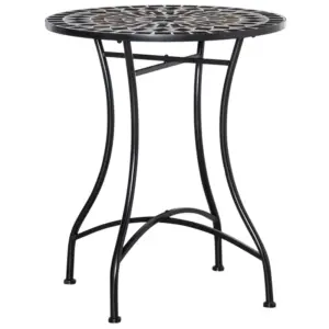 Best Φ60cm Mosaic Outdoor Patio Table - Black