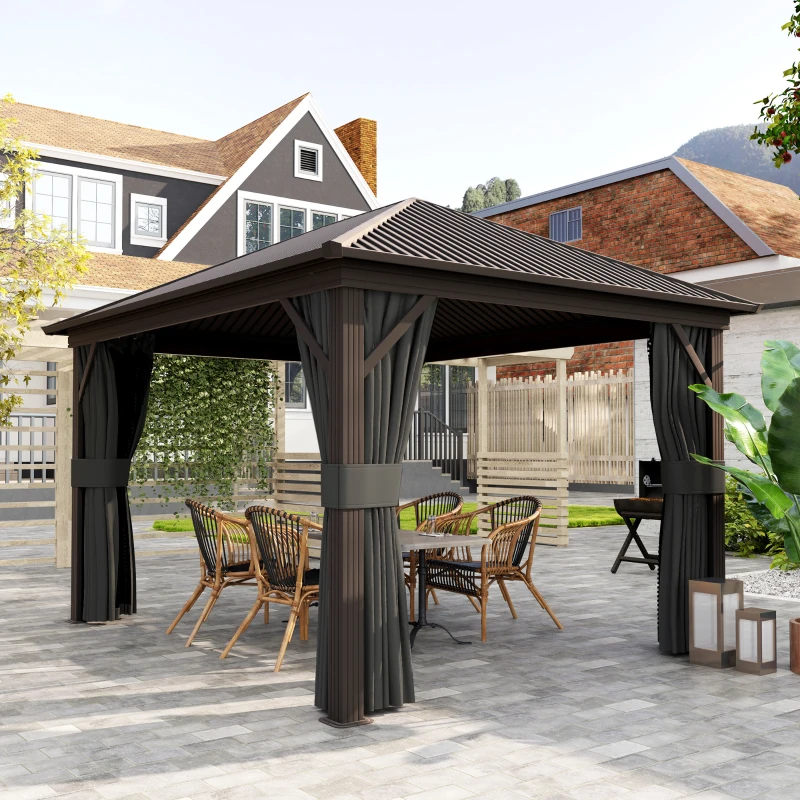 Best 3.6 x 3(m) Aluminium Frame Hardtop Gazebo, with Accessories - Image 8